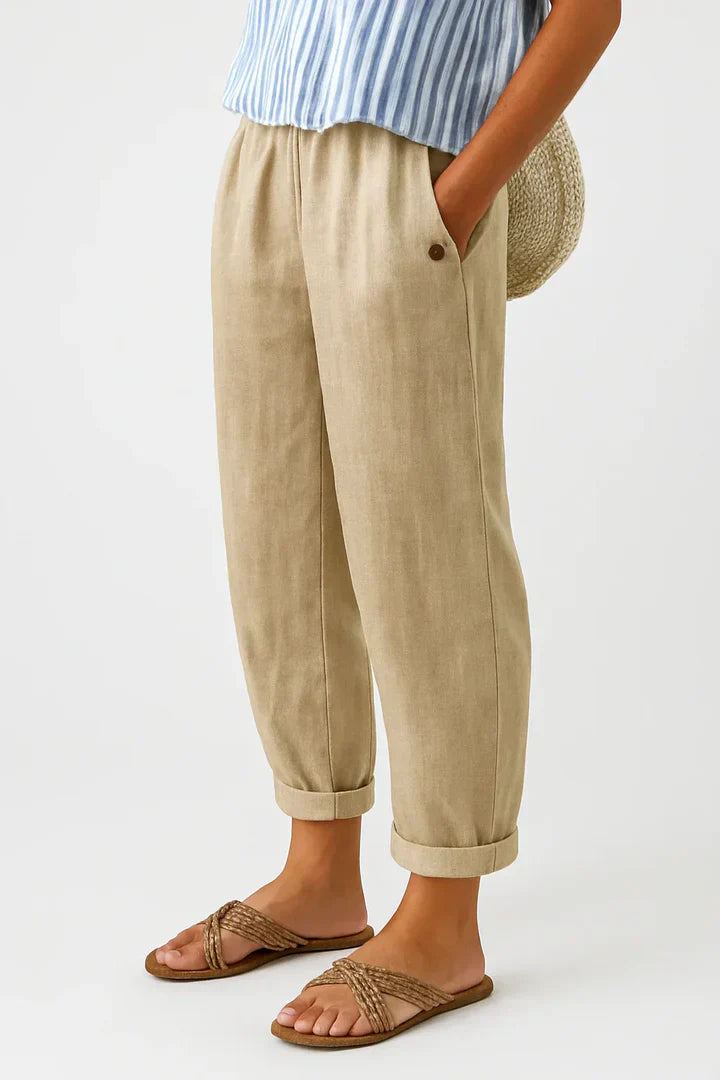 Mila™ Timeless Linen-Cotton Trousers