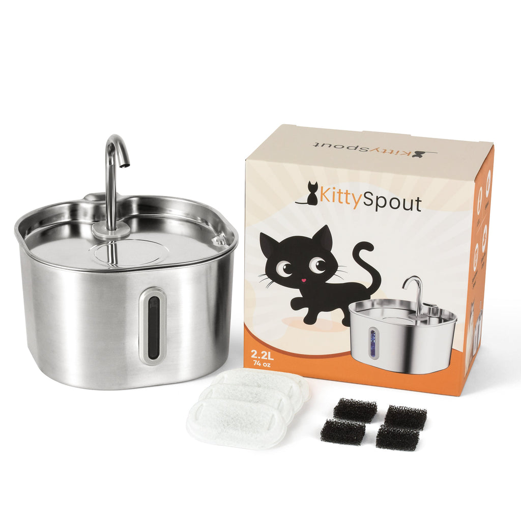 KittySpout™ 2.2L Stainless Steel Cat Fountain