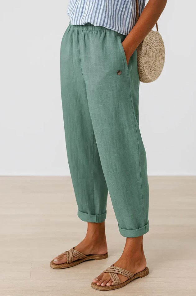 Mila™ Timeless Linen-Cotton Trousers