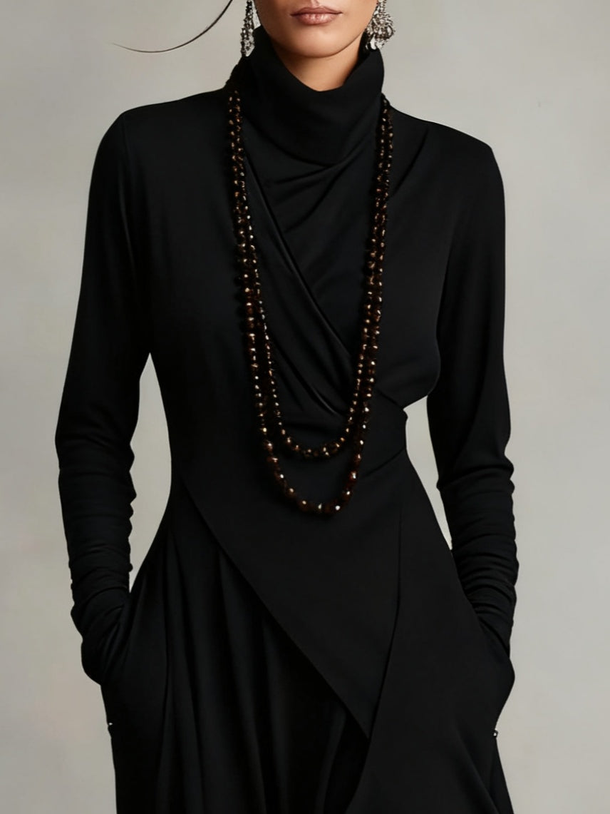 Arlisse™ Asym Turtleneck Dress