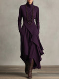 Arlisse™ Asym Turtleneck Dress
