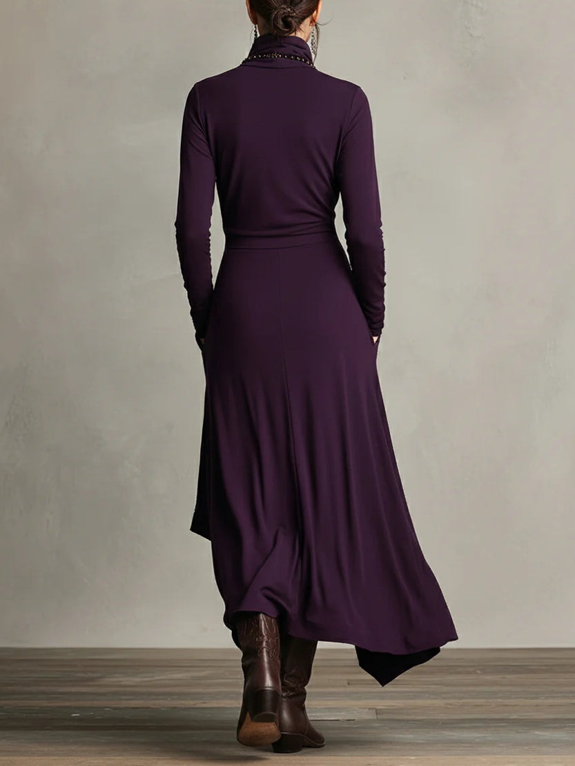 Arlisse™ Asym Turtleneck Dress