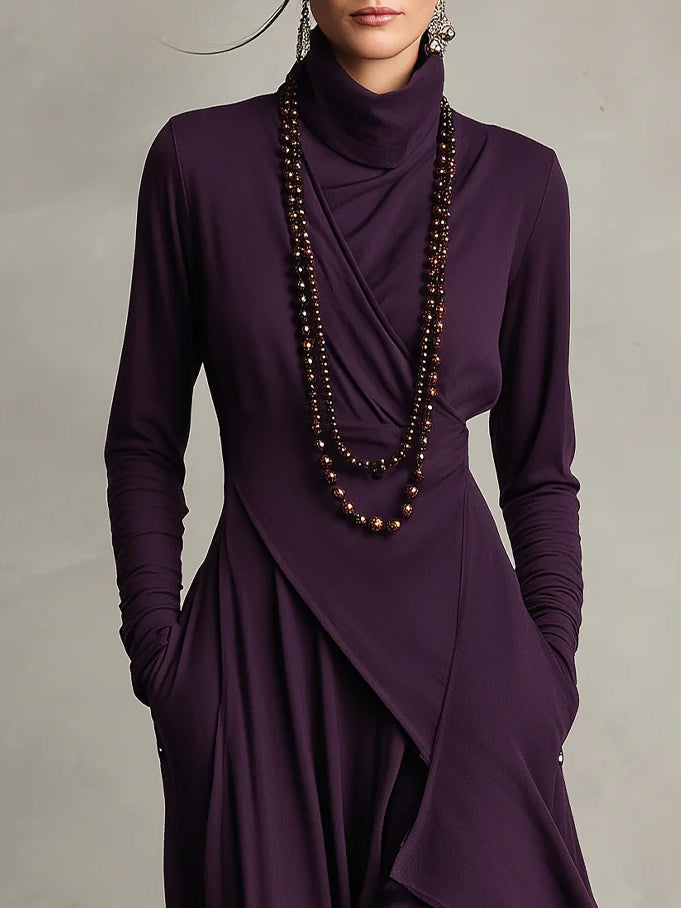 Arlisse™ Asym Turtleneck Dress